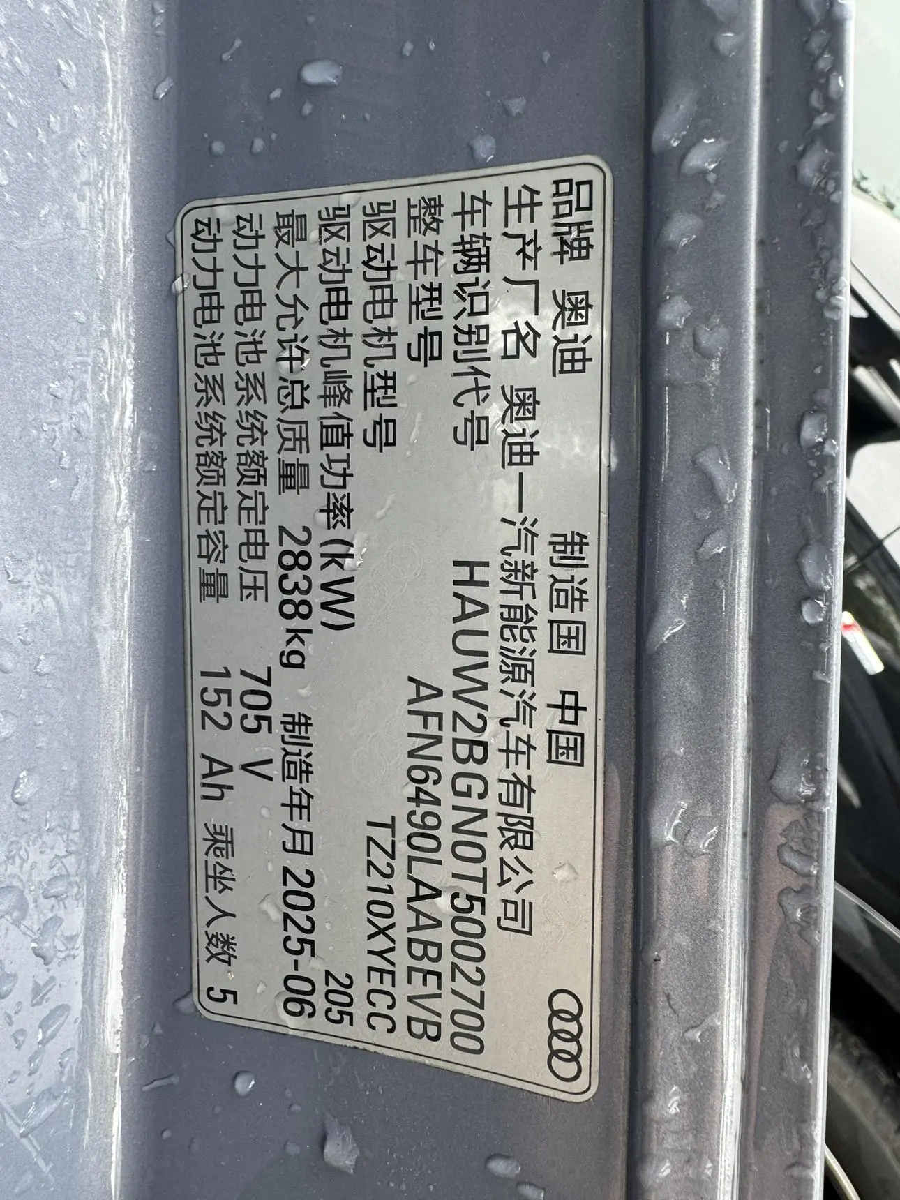 Audi Audi Q6L e-tron First pilot version