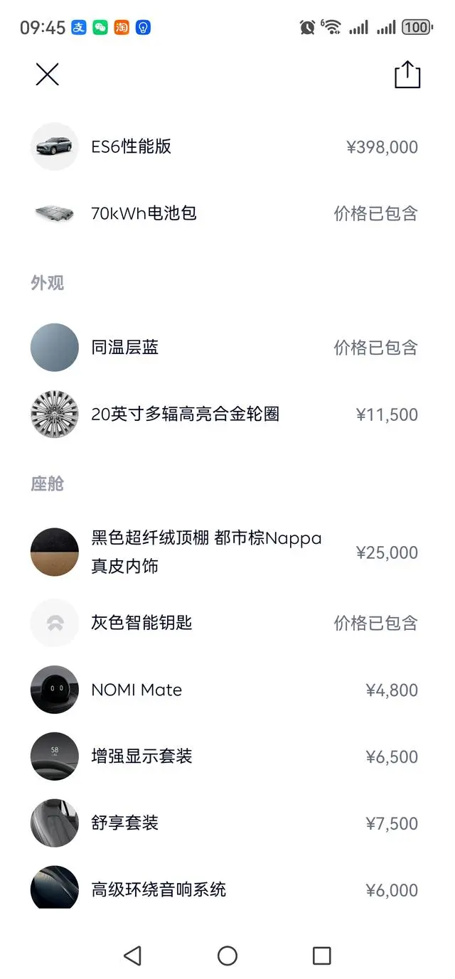 NIO NIO ES6 430KM performance version